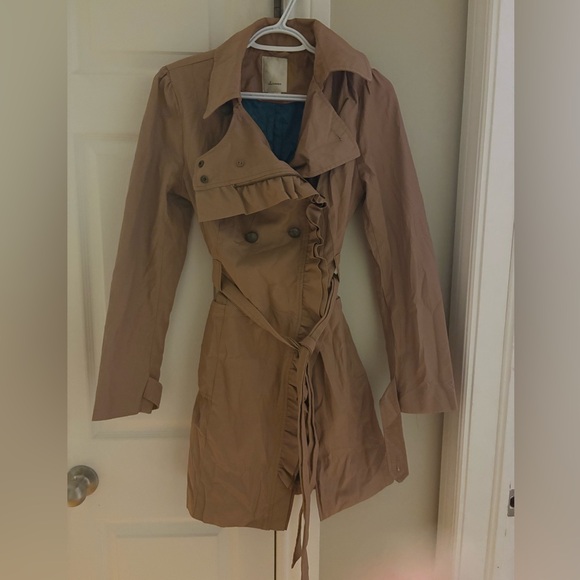 Anthropologie Elevenses ruffle tench coat - Picture 5 of 7